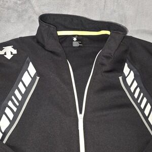 Descente Black Lined Full Zip Shell Jacket Adult Size Large